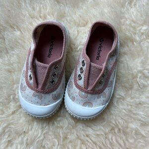 Victoria | Pink Rainbow Slip-On Canvas Sneakers